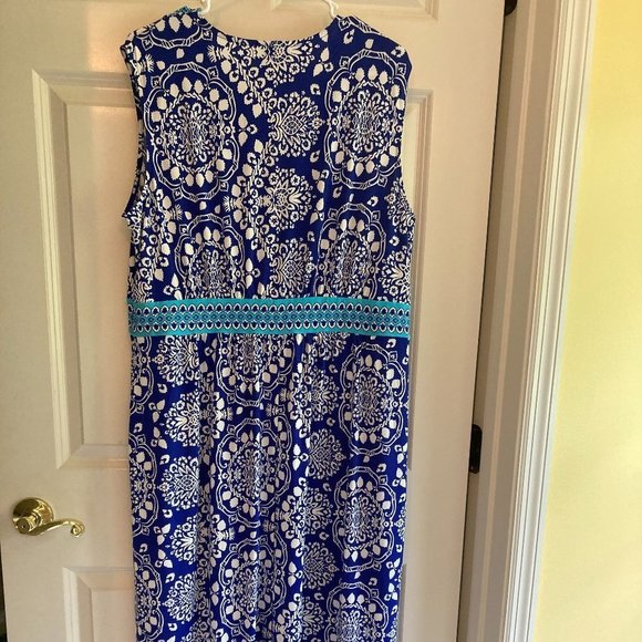 Linea by Louis dell Olio Blue Printed Maxi Dress - Picture 5 of 5